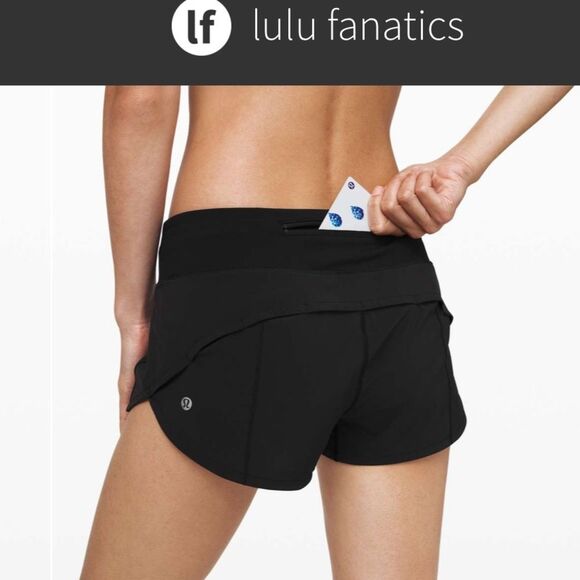 Lululemon Speed Up Short 2.5" Sz 10 Black 1023 - Picture 1 of 9
